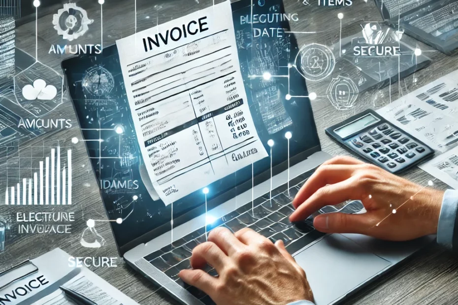 the process of modifying an electronic invoice.